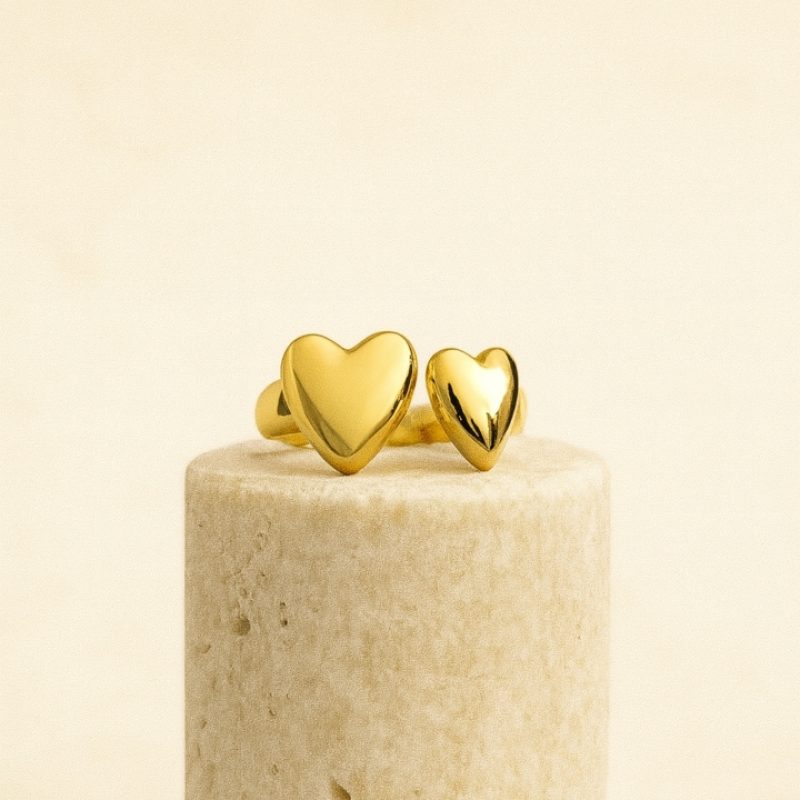 Anillo Doble corazón