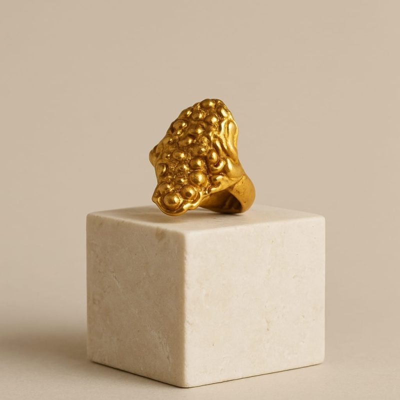 Anillo Bubble triangular